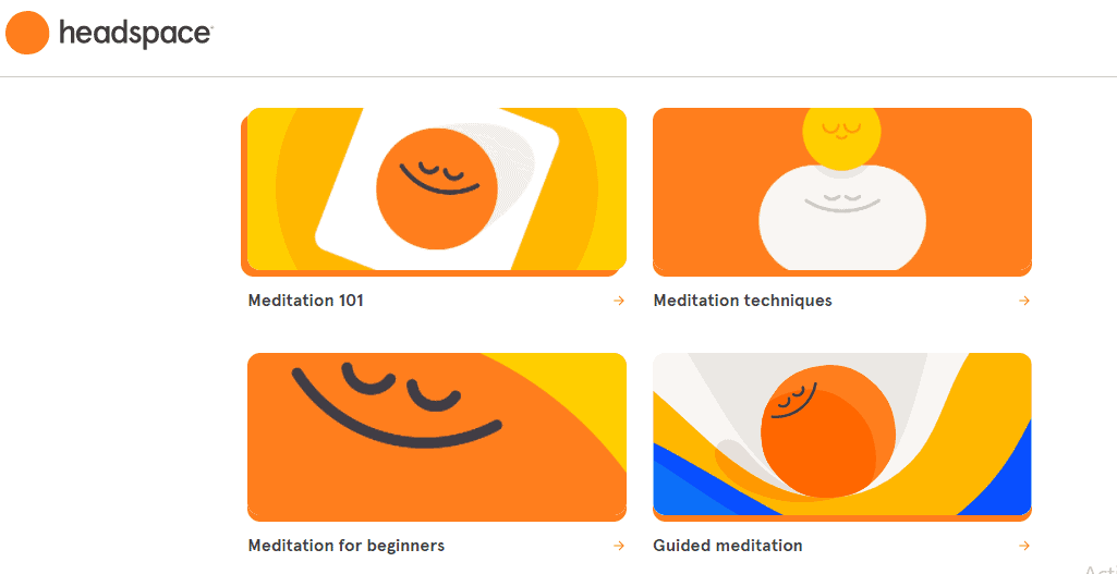 Meditation through Headspace
