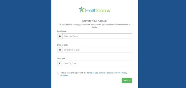 HealthSapien registration form